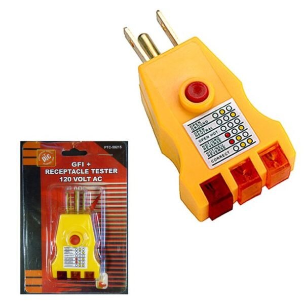 Electrical GFI GFCI Receptacle Tester AC Outlet Plug 3 Prong GND Open Hot Rev Ok
