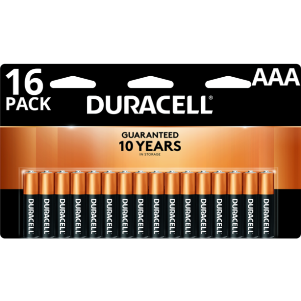 Duracell Coppertop Size AAA Alkaline All-Purpose Batteries, 16 count
