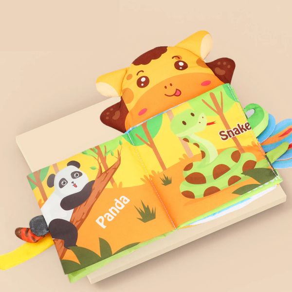 Hand Puppet Baby Cloth Books Soft Early Education Toy Fabric Book for Infant Age 6-12 months
